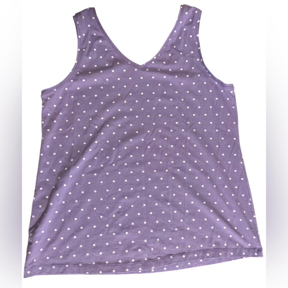 Appleseed's Purple Polka Dot Tank Top